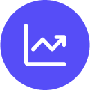 Rising graph icon